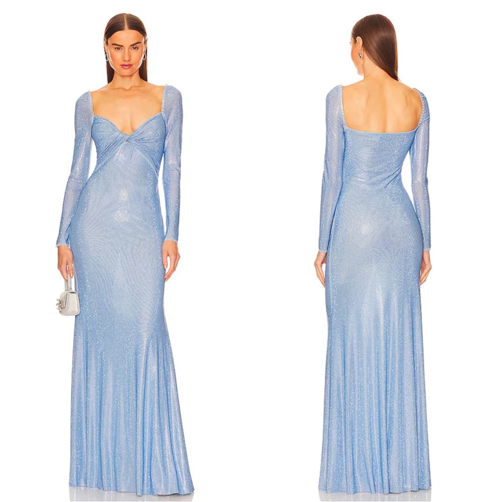 Self-Portrait Blue Maxi Dress